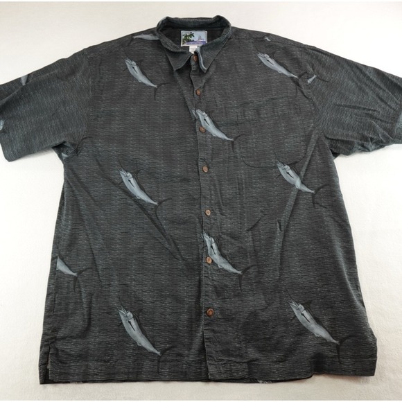 Other - Vintage Bluewater AFTCO‎ Shirt 2XL Sword Fish Hot Rod Hawaiian Short Sleeve